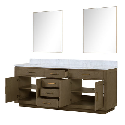 Abbey 84 in W x 22 in D Grey Oak Double Bath Vanity