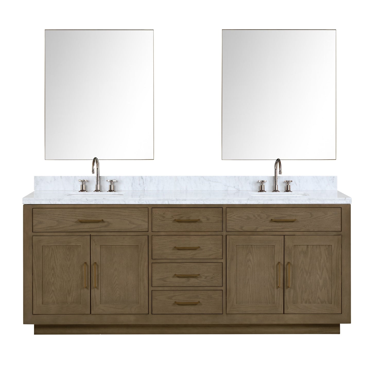 Abbey 84 in W x 22 in D Grey Oak Double Bath Vanity