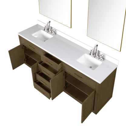 Abbey 84 in W x 22 in D Grey Oak Double Bath Vanity