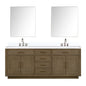 Abbey 84 in W x 22 in D Grey Oak Double Bath Vanity