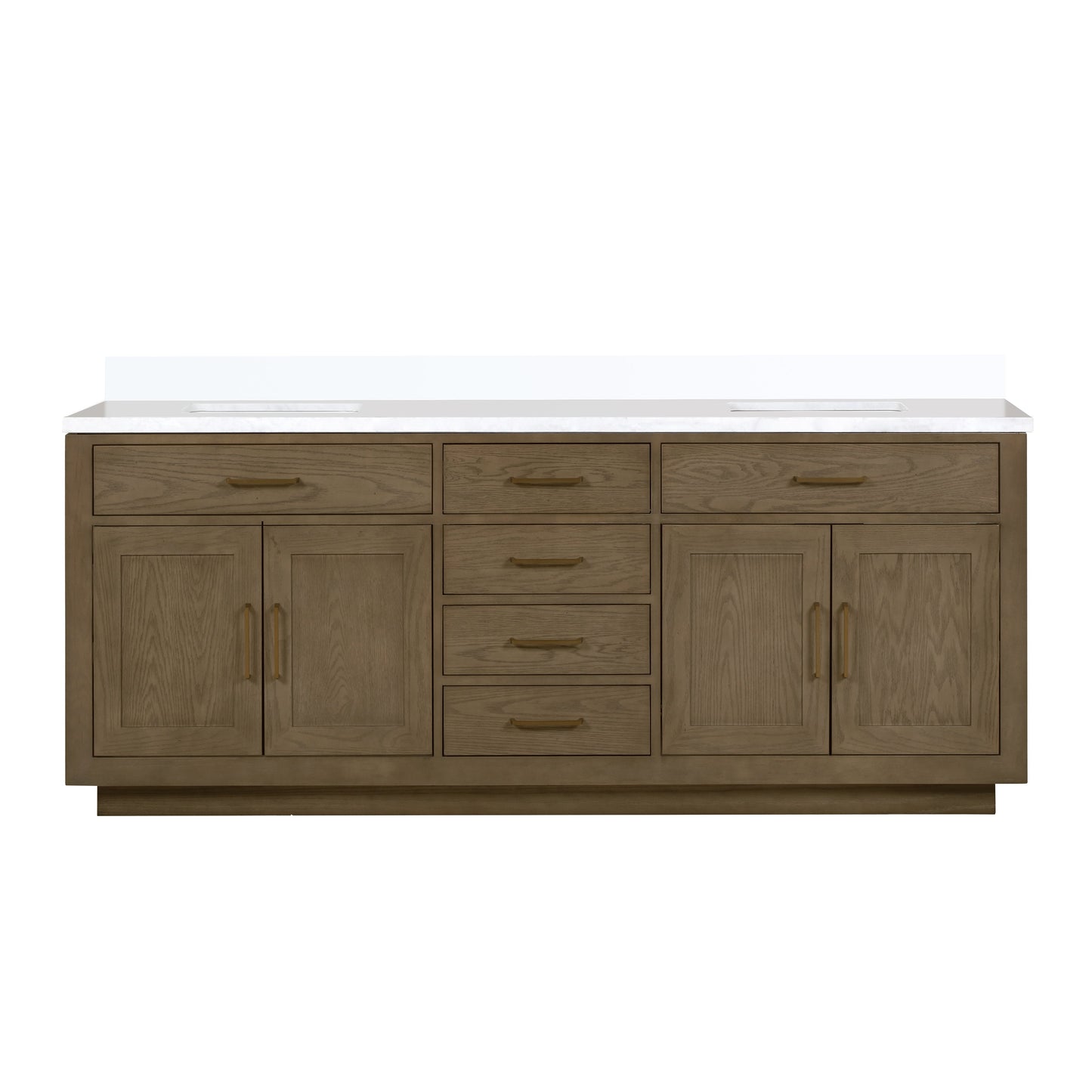 Abbey 84 in W x 22 in D Grey Oak Double Bath Vanity