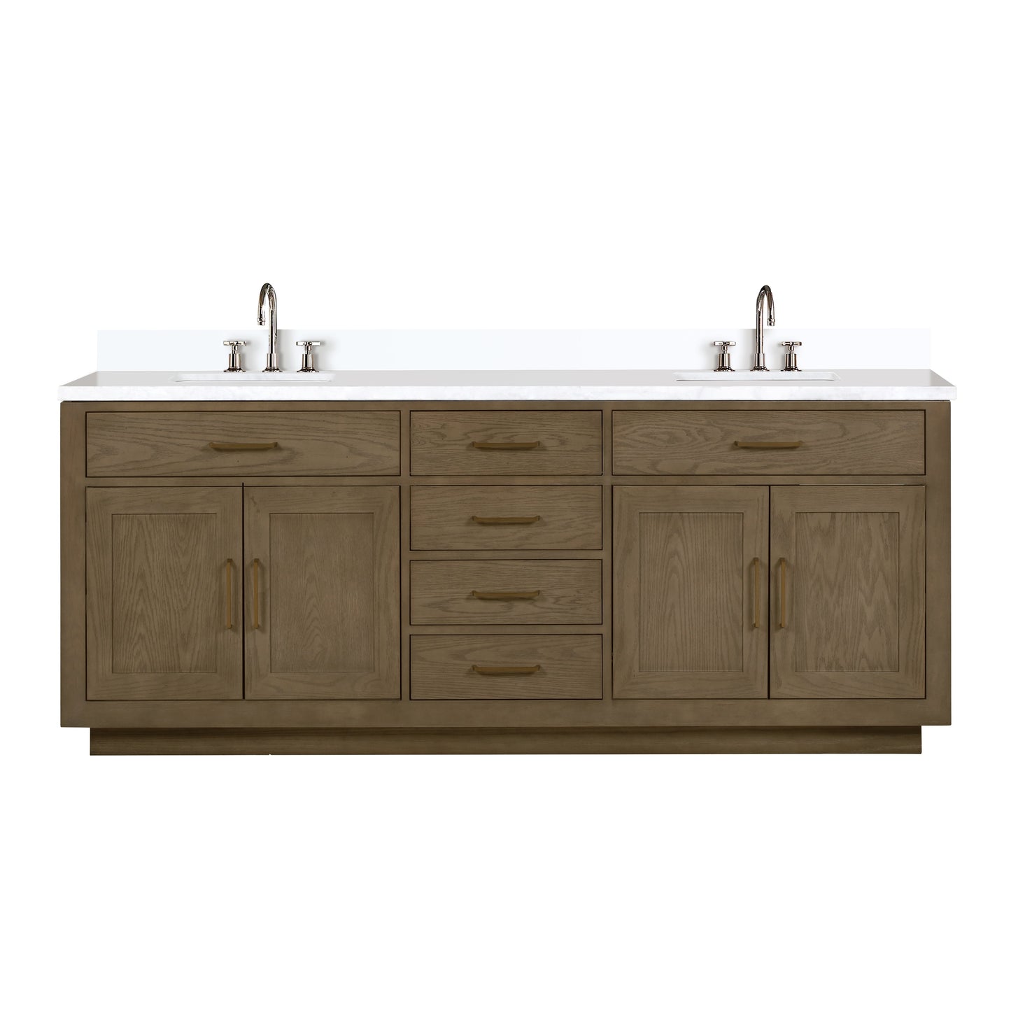 Abbey 84 in W x 22 in D Grey Oak Double Bath Vanity