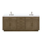 Abbey 84 in W x 22 in D Grey Oak Double Bath Vanity