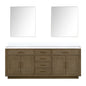 Abbey 84 in W x 22 in D Grey Oak Double Bath Vanity