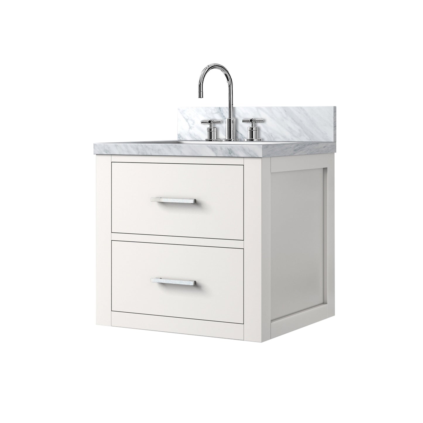 Castor 20 in W x 18 in D White Single Bath Vanity