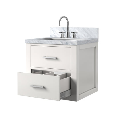 Castor 20 in W x 18 in D White Single Bath Vanity