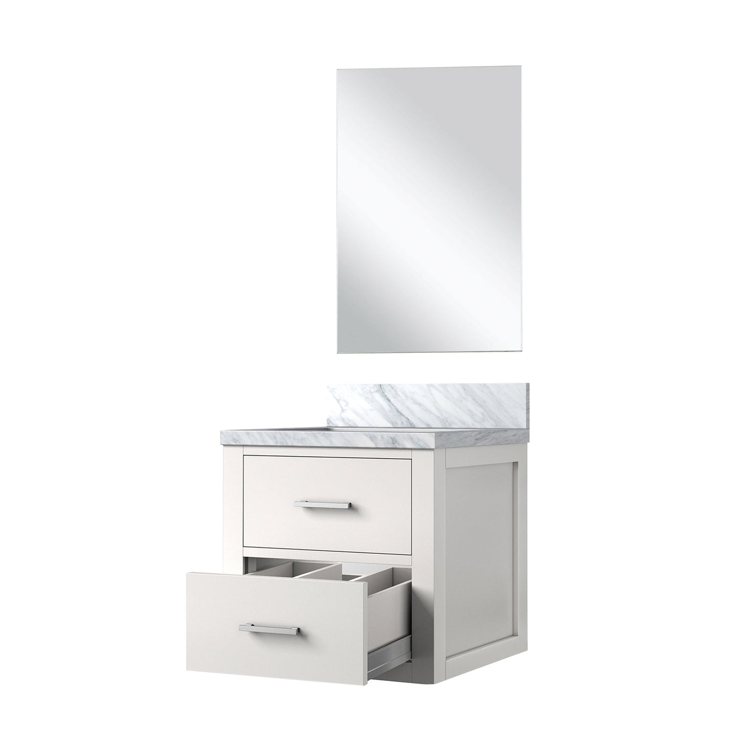 Castor 20 in W x 18 in D White Single Bath Vanity