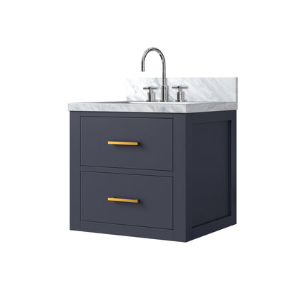 Castor 20 in W x 18 in D Blue Single Bath Vanity