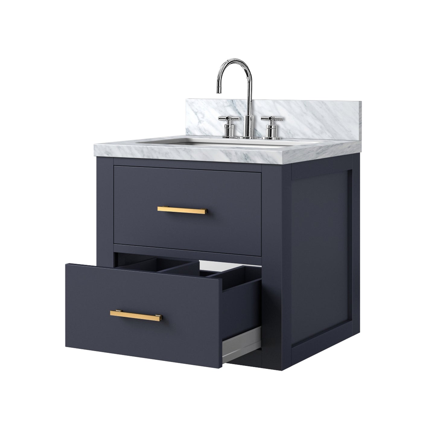 Castor 20 in W x 18 in D Blue Single Bath Vanity