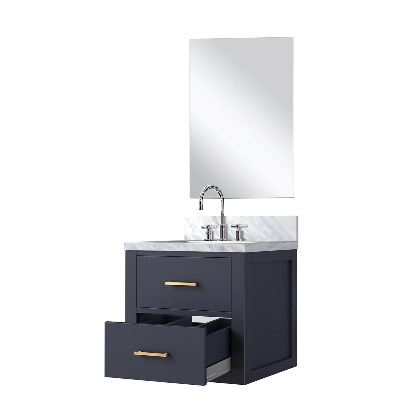 Castor 20 in W x 18 in D Blue Single Bath Vanity