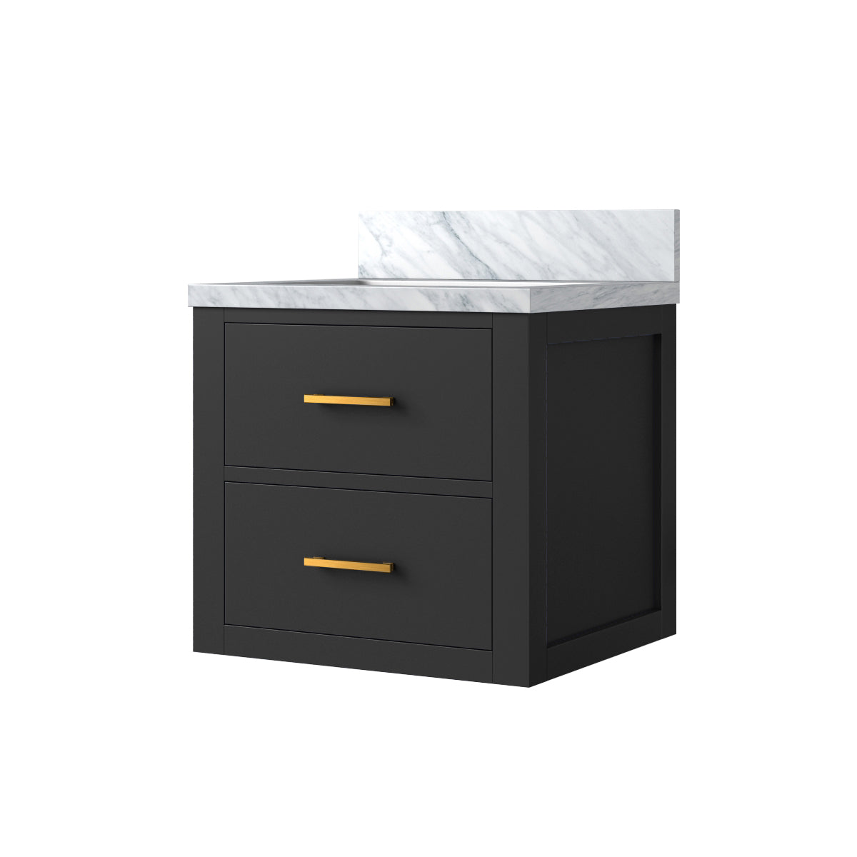 Castor 20 in W x 18 in D Black Single Bath Vanity