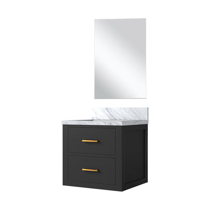 Castor 20 in W x 18 in D Black Single Bath Vanity