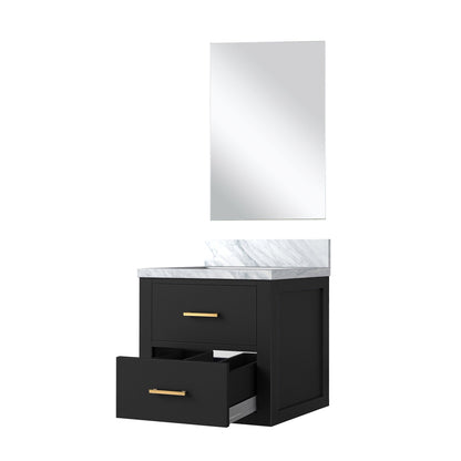 Castor 20 in W x 18 in D Black Single Bath Vanity