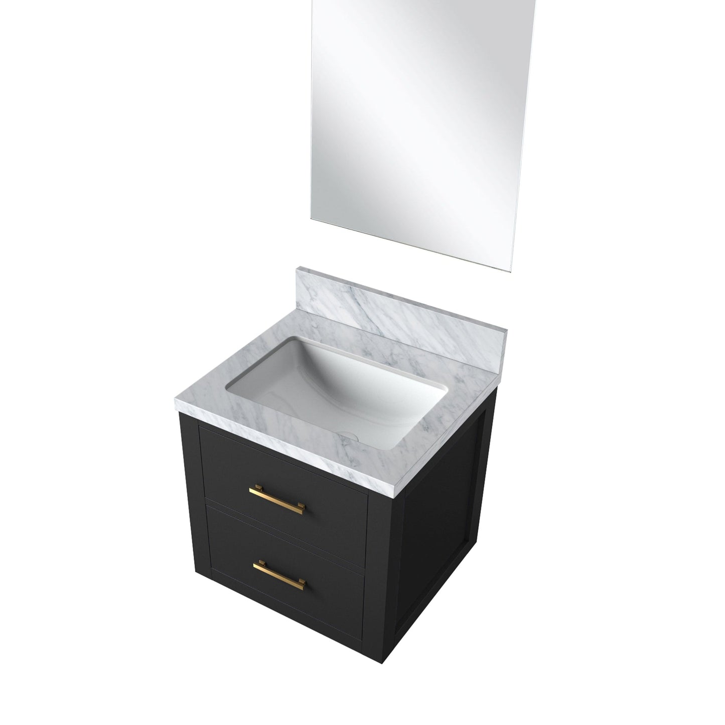 Castor 20 in W x 18 in D Black Single Bath Vanity