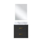 Castor 20 in W x 18 in D Black Single Bath Vanity
