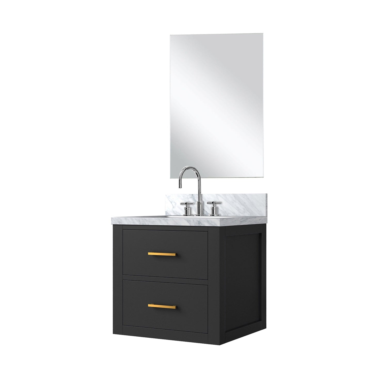 Castor 20 in W x 18 in D Black Single Bath Vanity