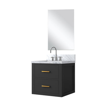 Castor 20 in W x 18 in D Black Single Bath Vanity