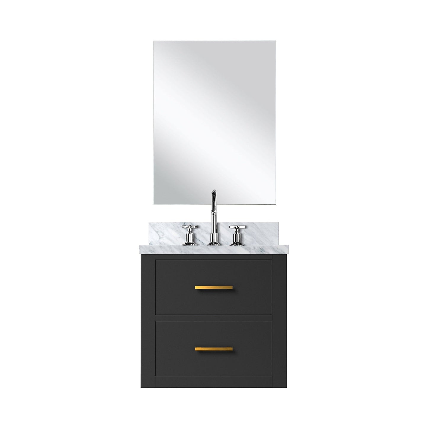 Castor 20 in W x 18 in D Black Single Bath Vanity