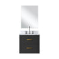 Castor 20 in W x 18 in D Black Single Bath Vanity