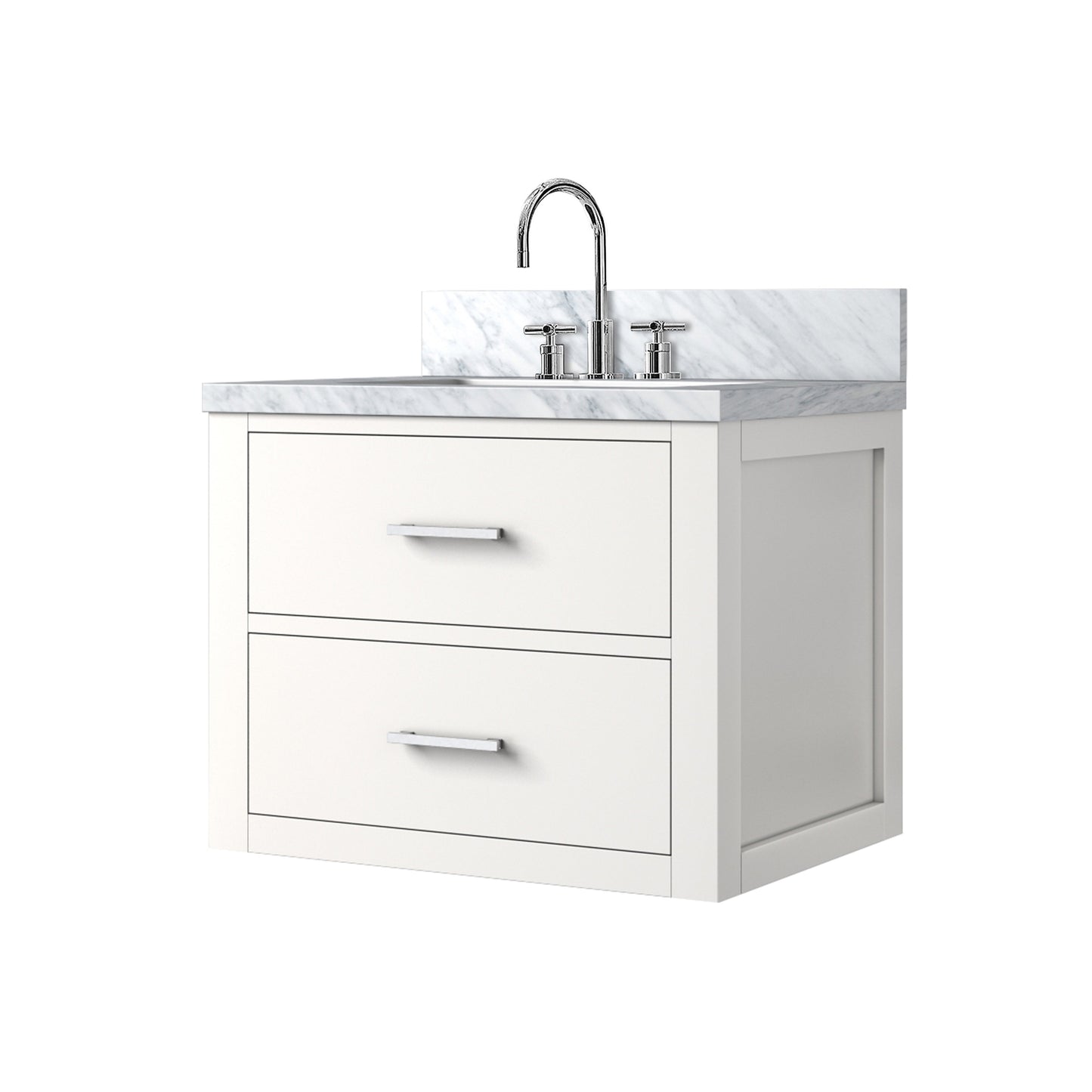 Castor 24 in W x 18 in D White Single Bath Vanity