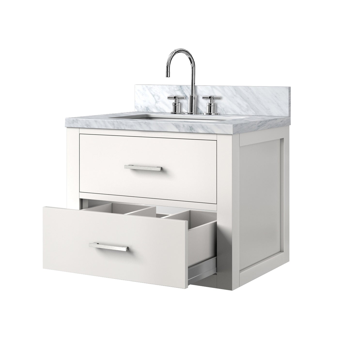 Castor 24 in W x 18 in D White Single Bath Vanity