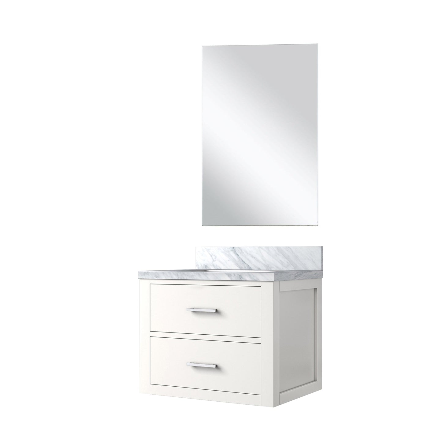 Castor 24 in W x 18 in D White Single Bath Vanity