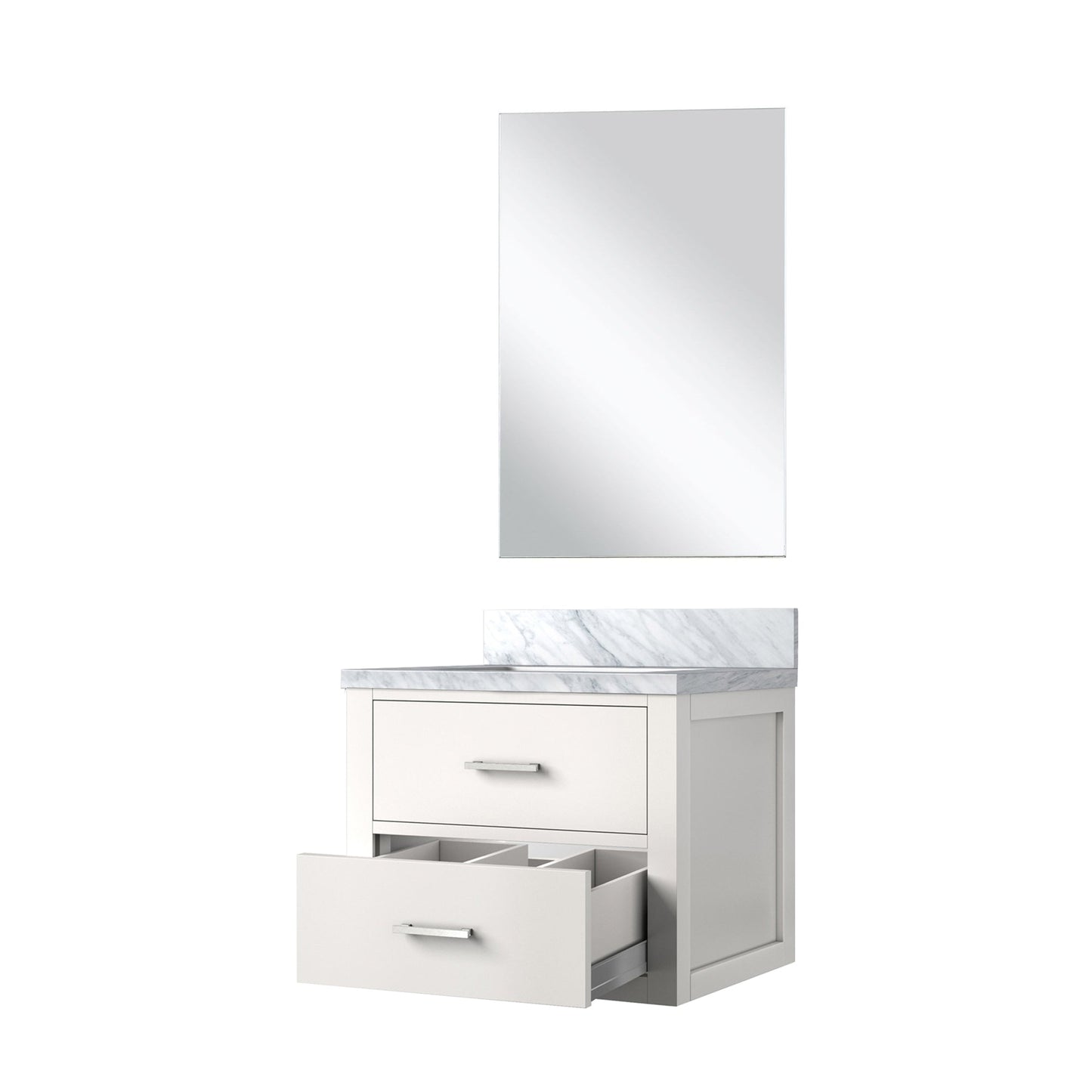 Castor 24 in W x 18 in D White Single Bath Vanity