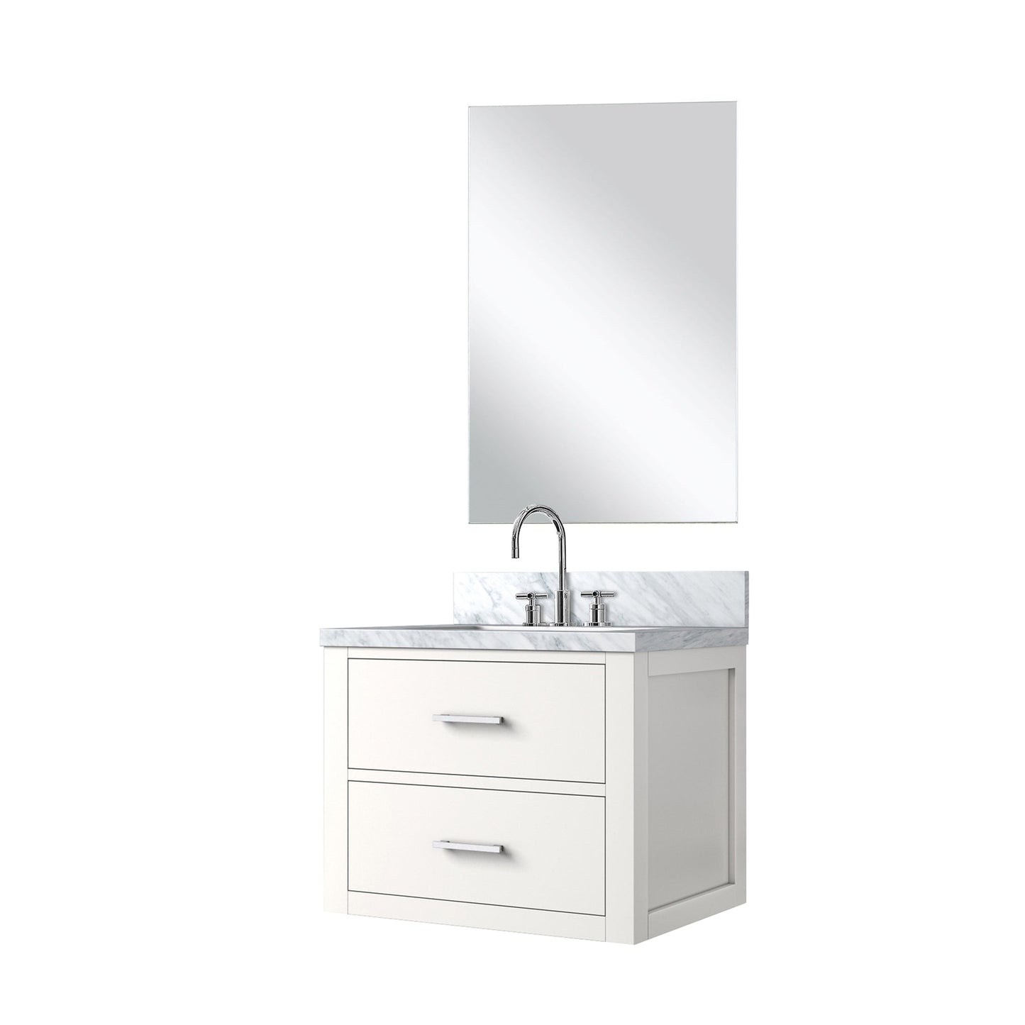 Castor 24 in W x 18 in D White Single Bath Vanity