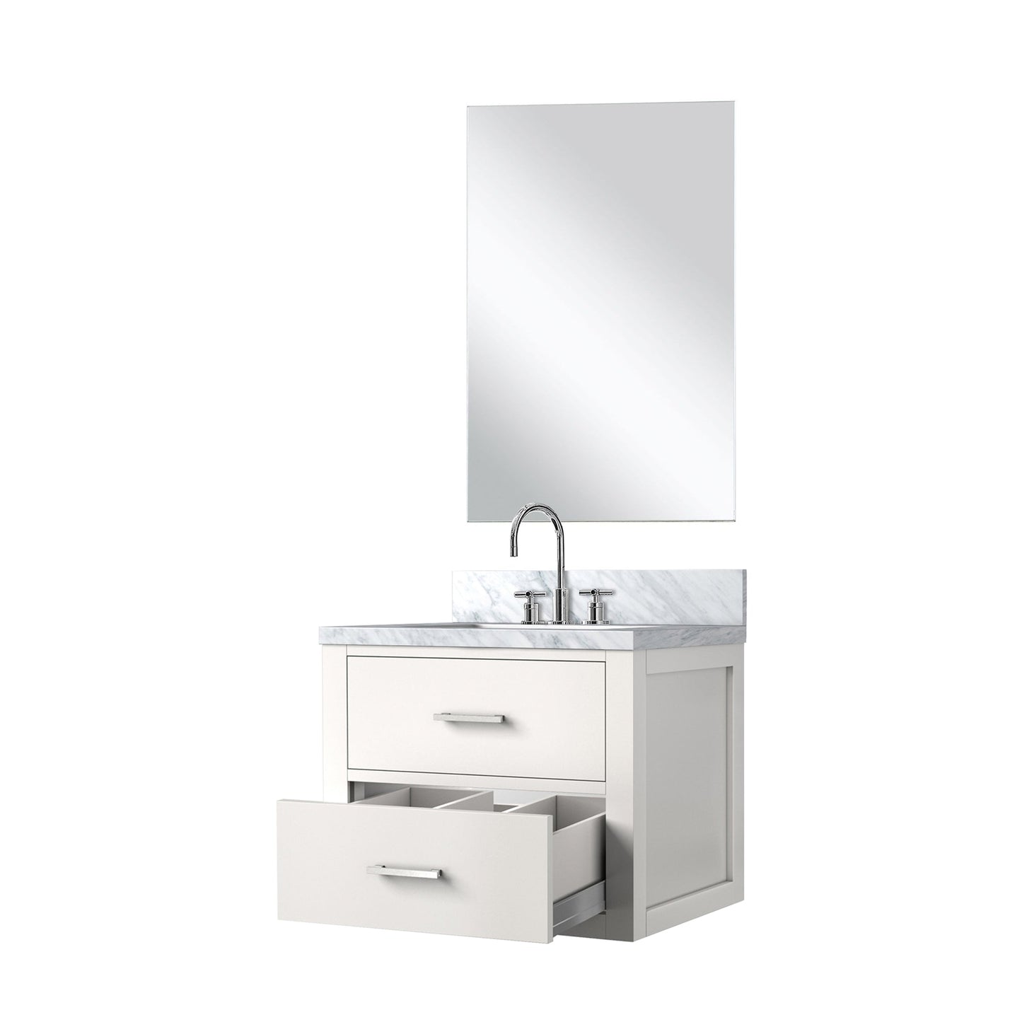 Castor 24 in W x 18 in D White Single Bath Vanity