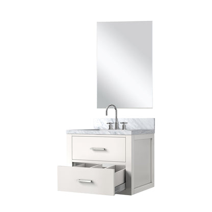Castor 24 in W x 18 in D White Single Bath Vanity
