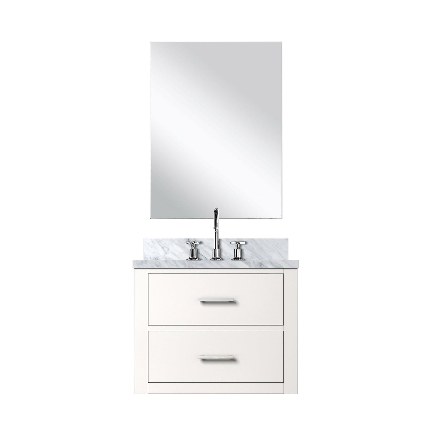 Castor 24 in W x 18 in D White Single Bath Vanity