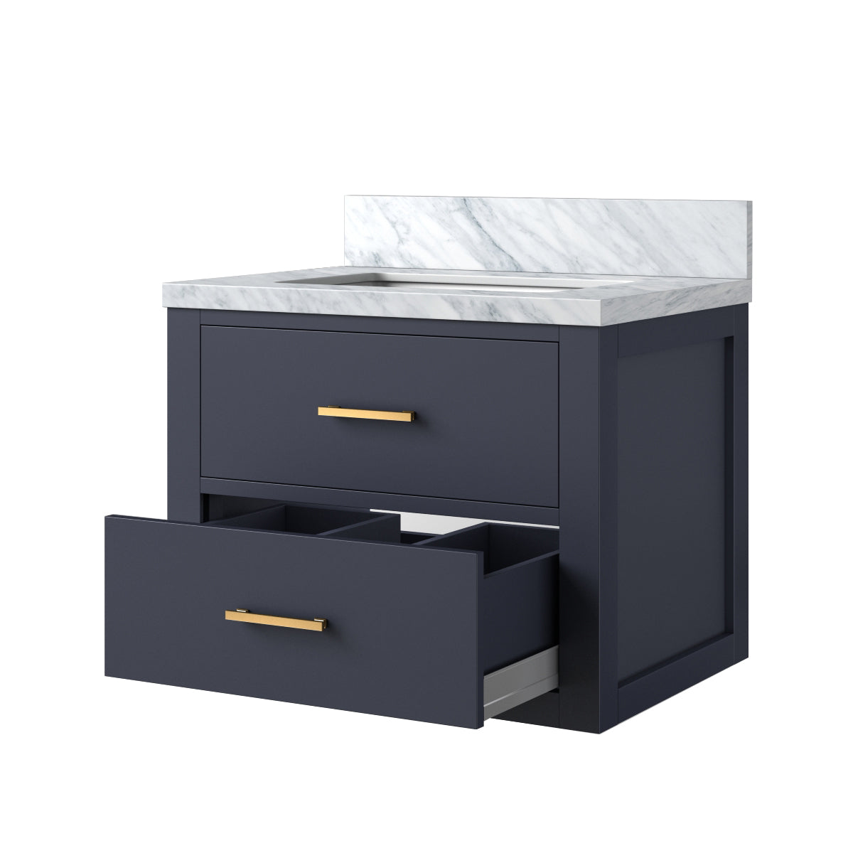 Castor 24 in W x 18 in D Blue Single Bath Vanity