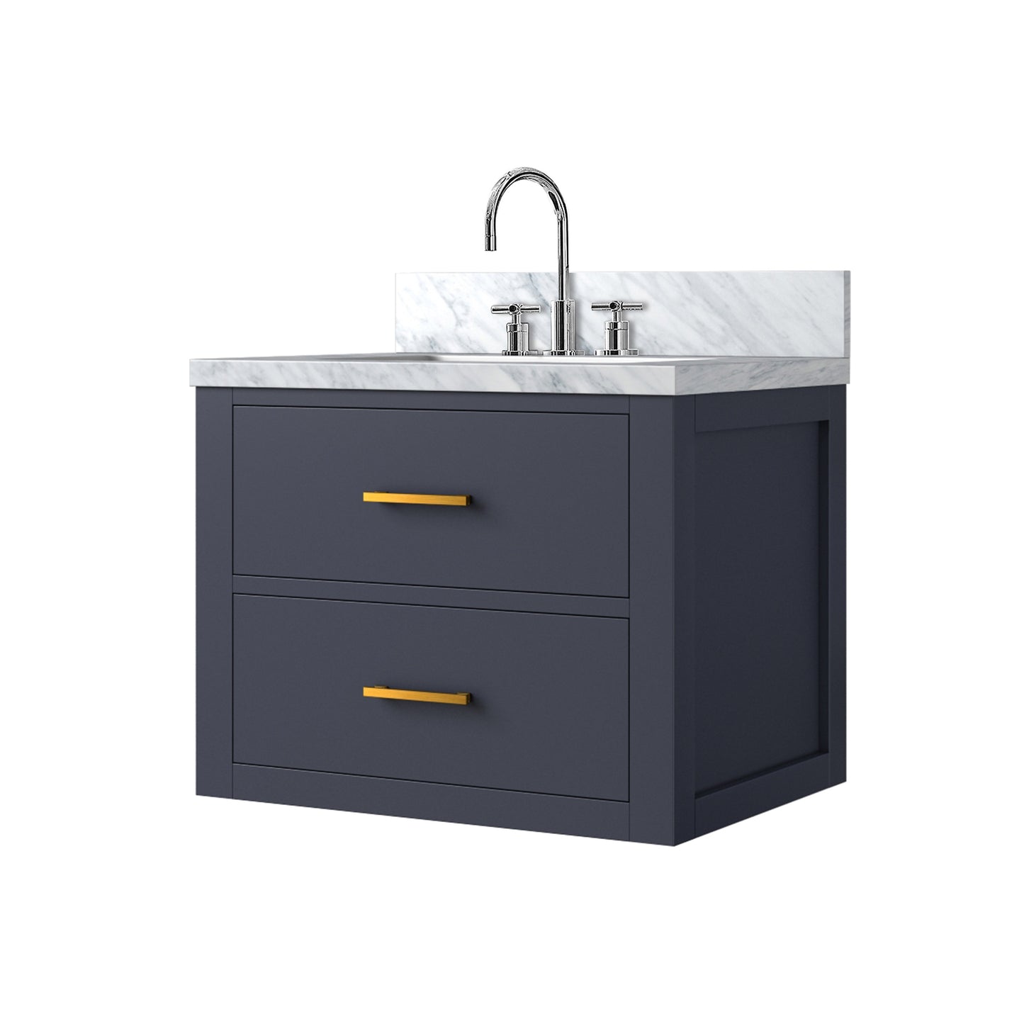 Castor 24 in W x 18 in D Blue Single Bath Vanity