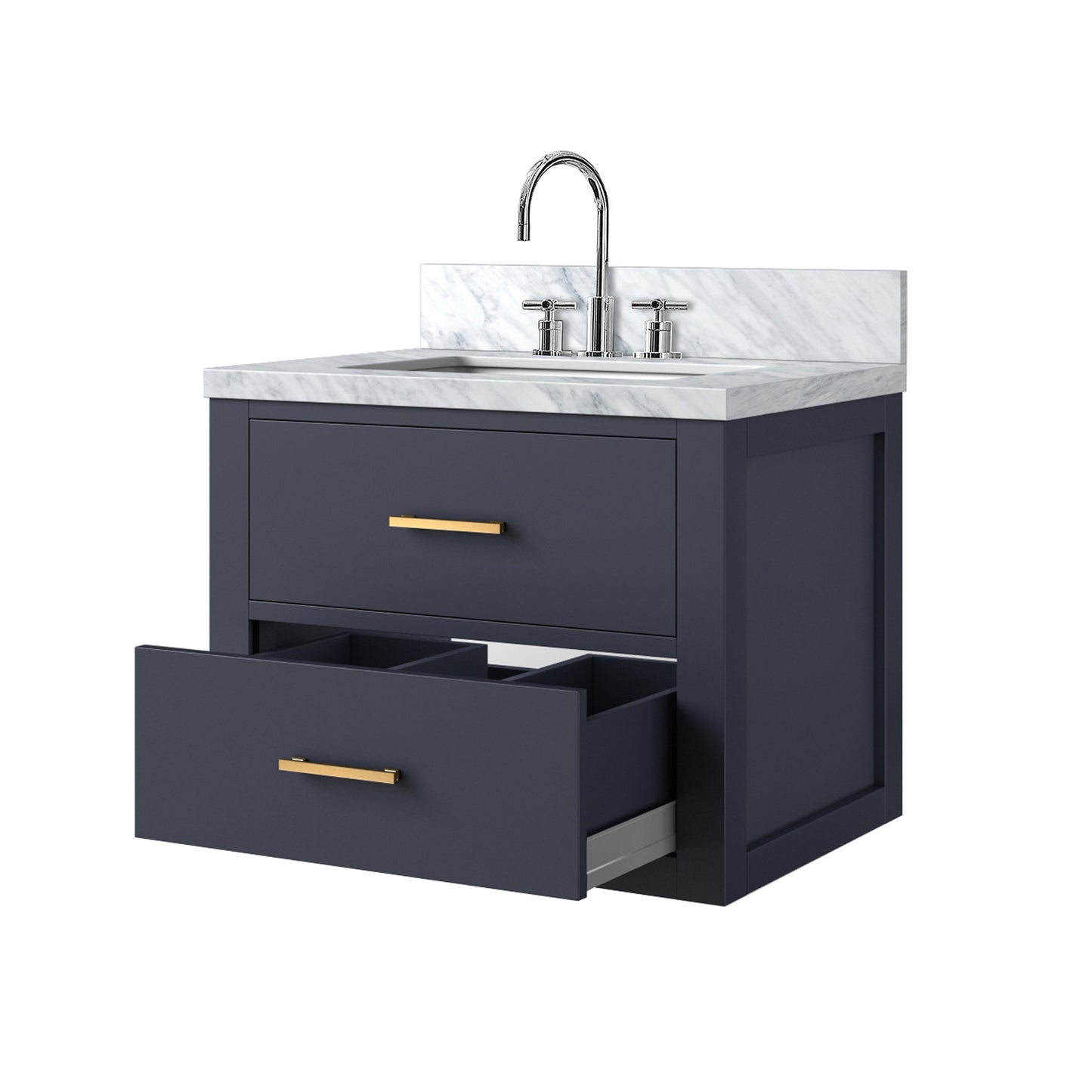 Castor 24 in W x 18 in D Blue Single Bath Vanity