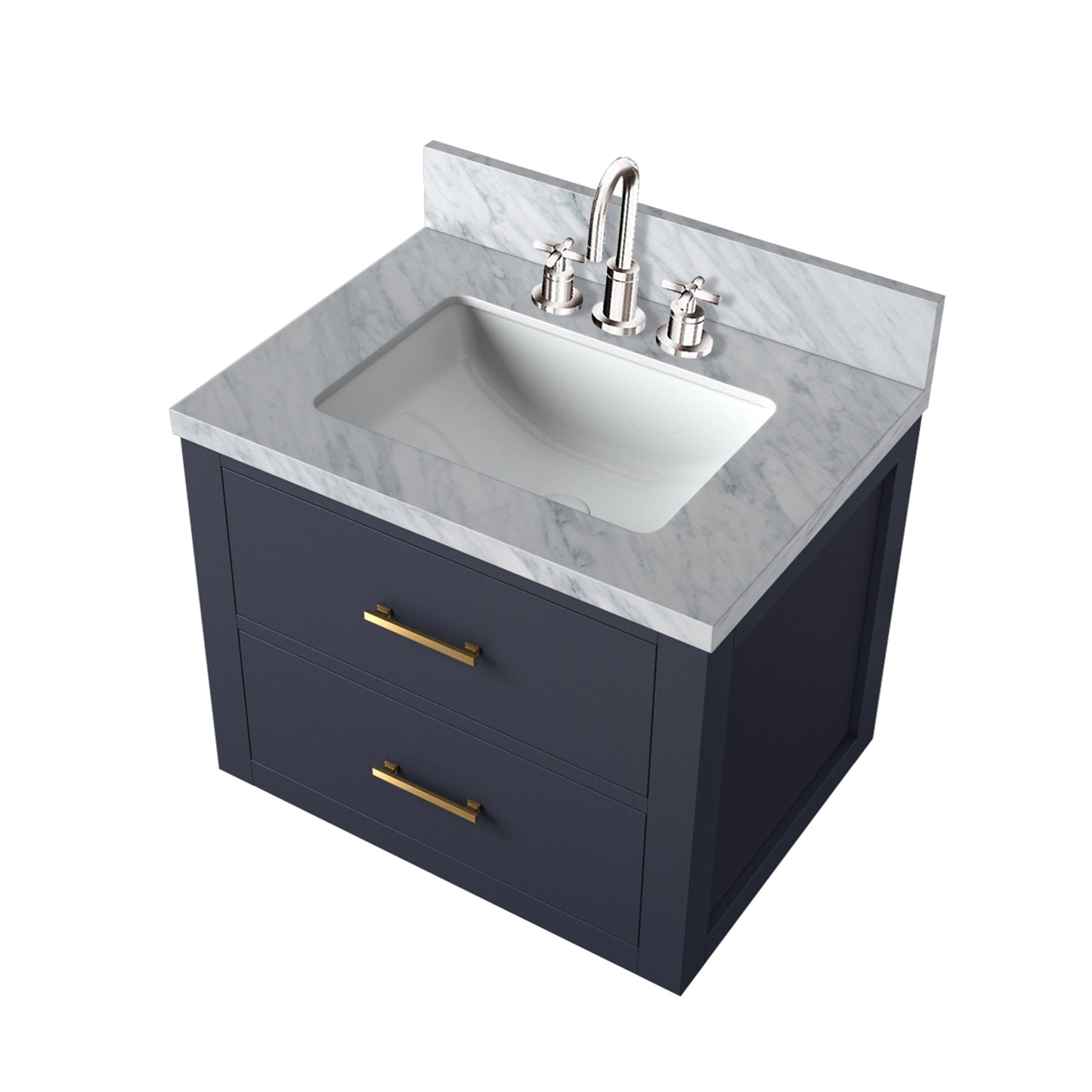 Castor 24 in W x 18 in D Blue Single Bath Vanity