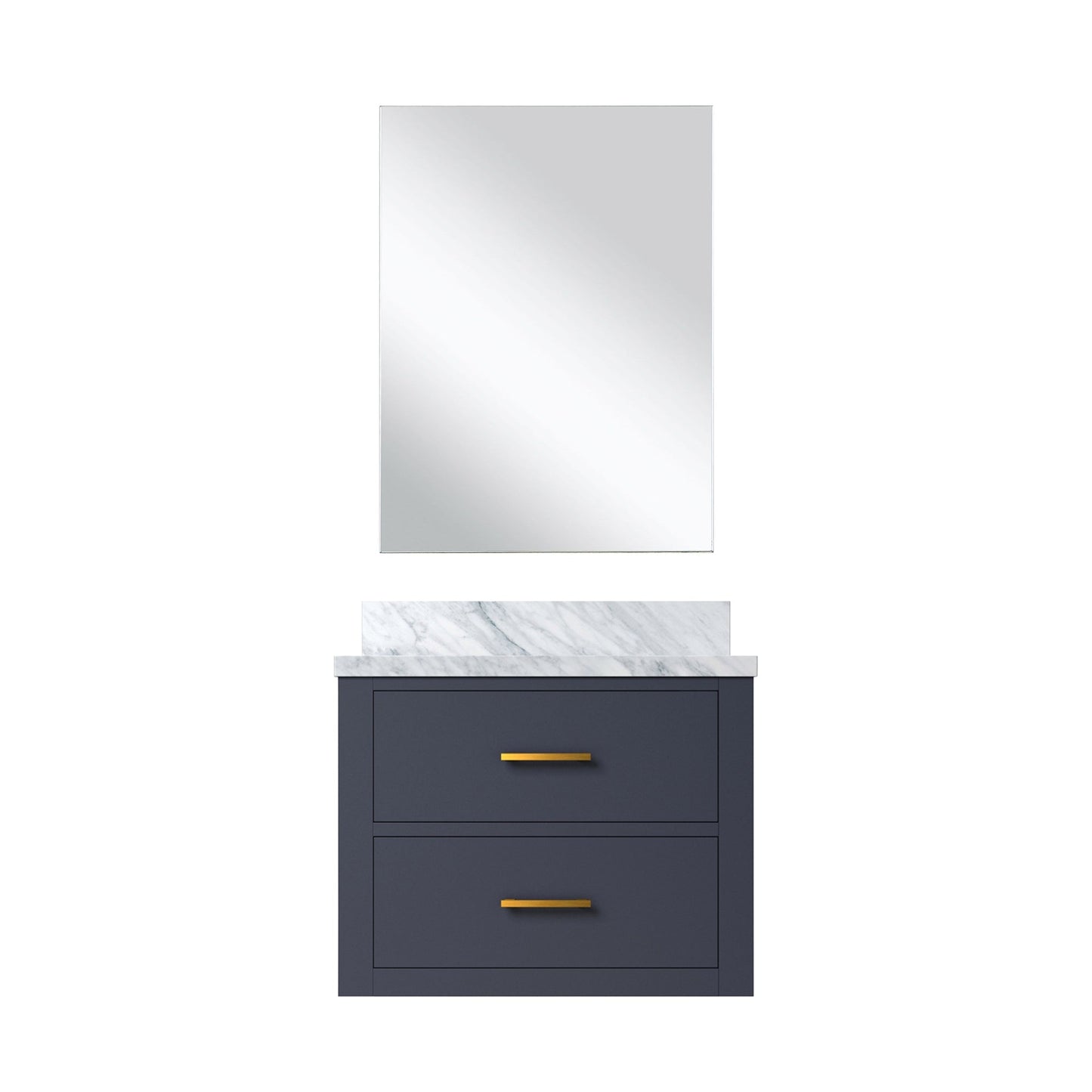 Castor 24 in W x 18 in D Blue Single Bath Vanity