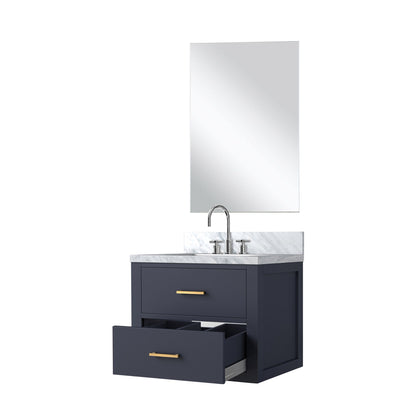 Castor 24 in W x 18 in D Blue Single Bath Vanity