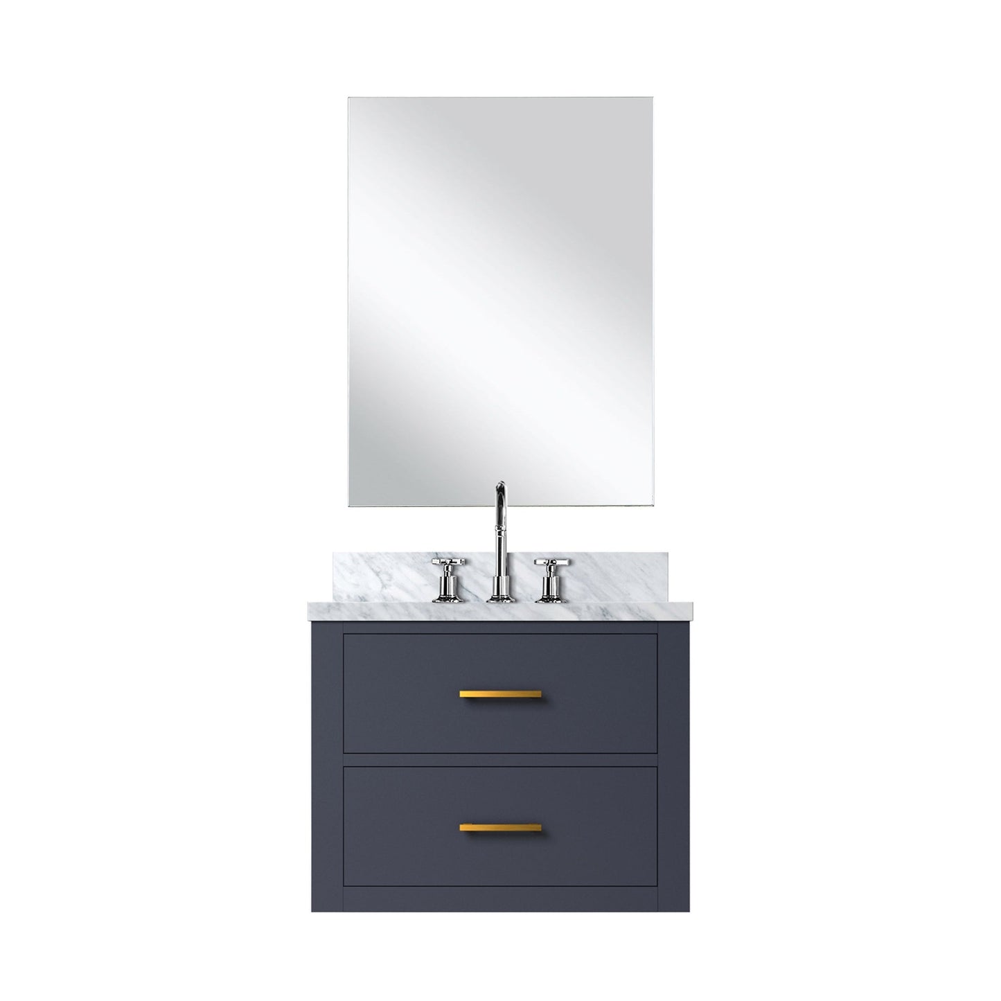 Castor 24 in W x 18 in D Blue Single Bath Vanity