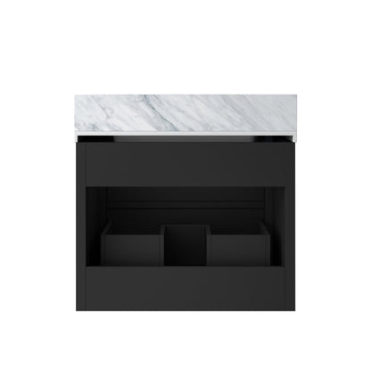 Castor 24 in W x 18 in D Black Single Bath Vanity