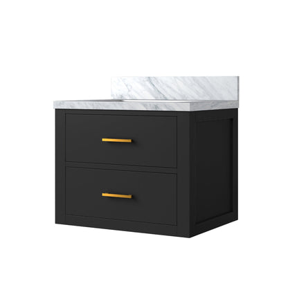 Castor 24 in W x 18 in D Black Single Bath Vanity