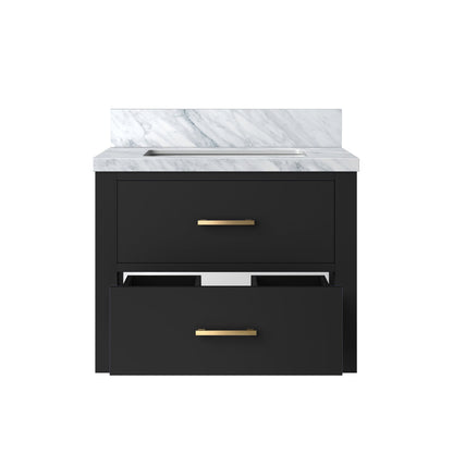 Castor 24 in W x 18 in D Black Single Bath Vanity
