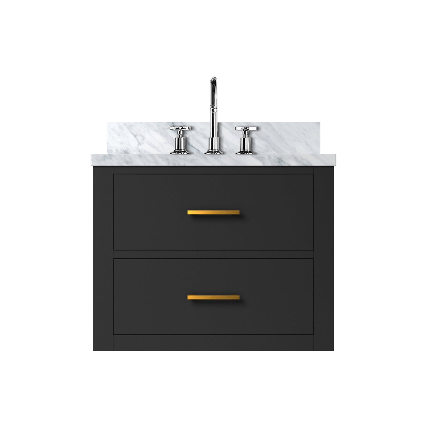 Castor 24 in W x 18 in D Black Single Bath Vanity