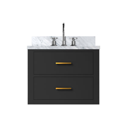 Castor 24 in W x 18 in D Black Single Bath Vanity