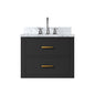 Castor 24 in W x 18 in D Black Single Bath Vanity