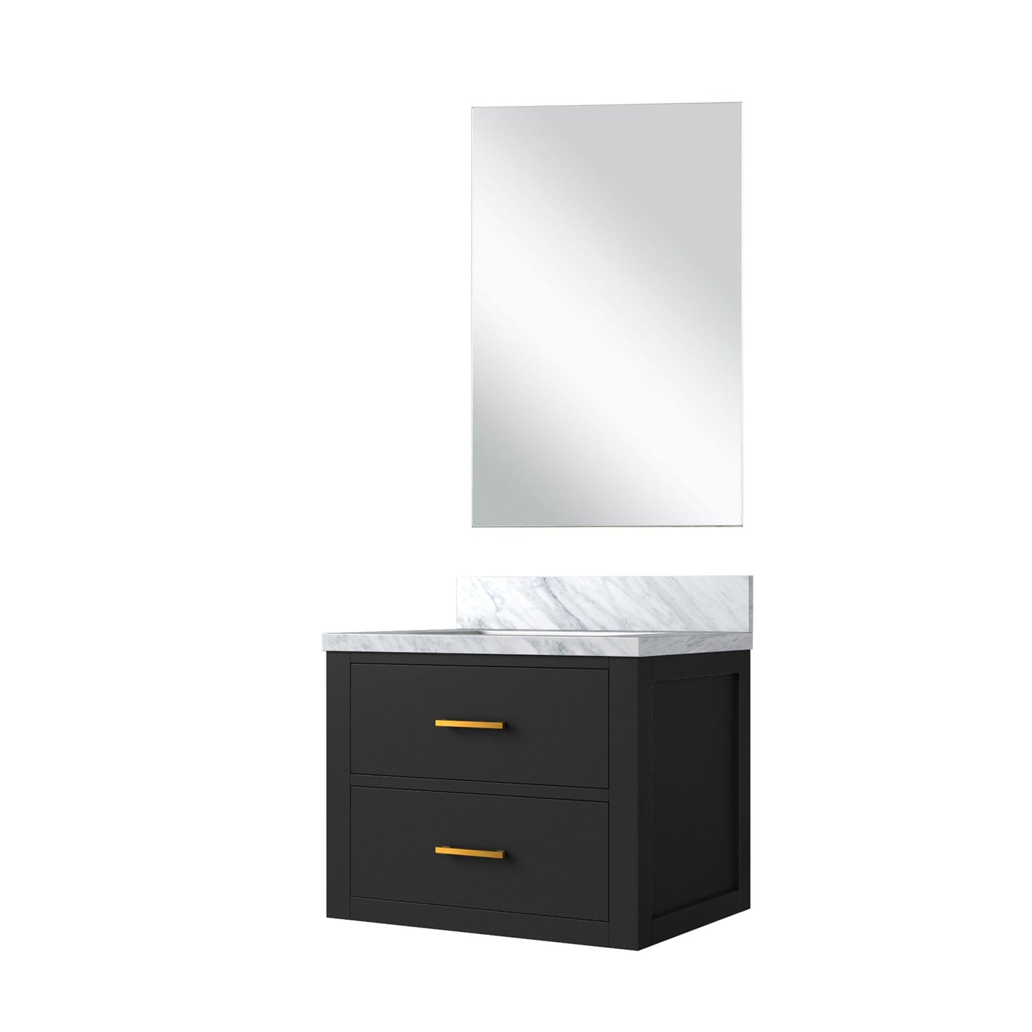 Castor 24 in W x 18 in D Black Single Bath Vanity