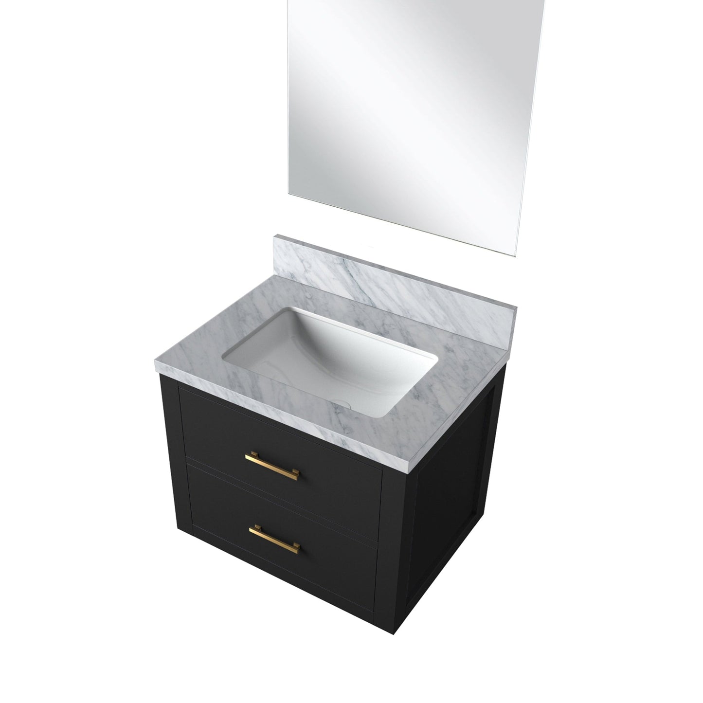 Castor 24 in W x 18 in D Black Single Bath Vanity