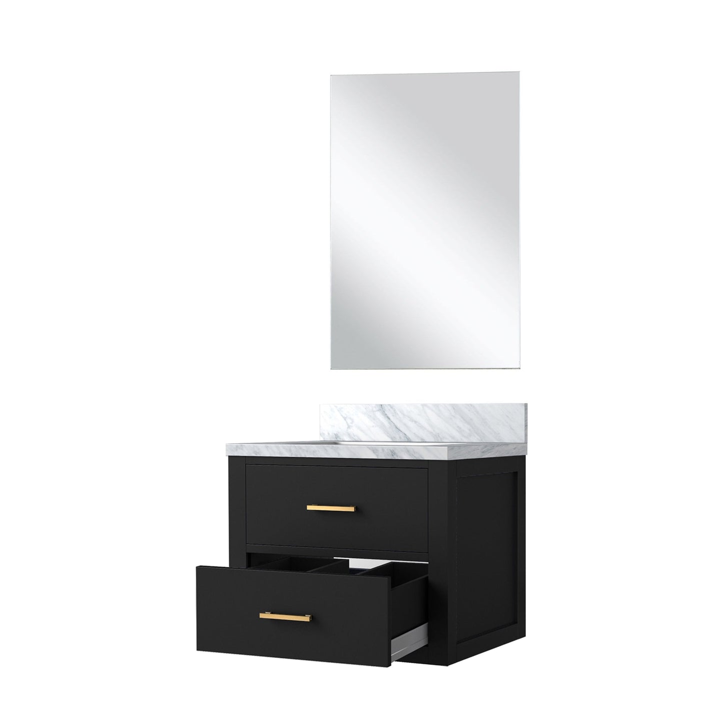 Castor 24 in W x 18 in D Black Single Bath Vanity