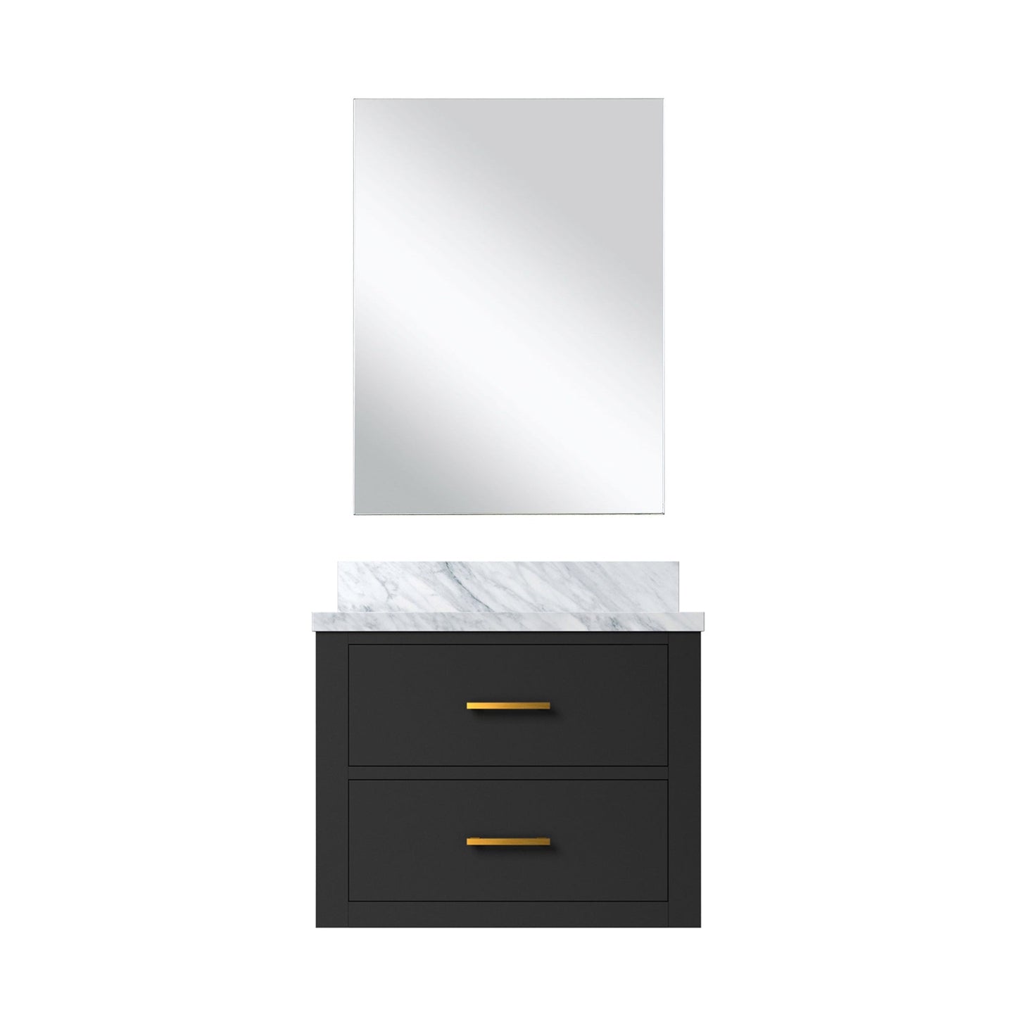 Castor 24 in W x 18 in D Black Single Bath Vanity