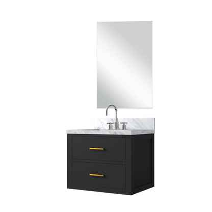 Castor 24 in W x 18 in D Black Single Bath Vanity