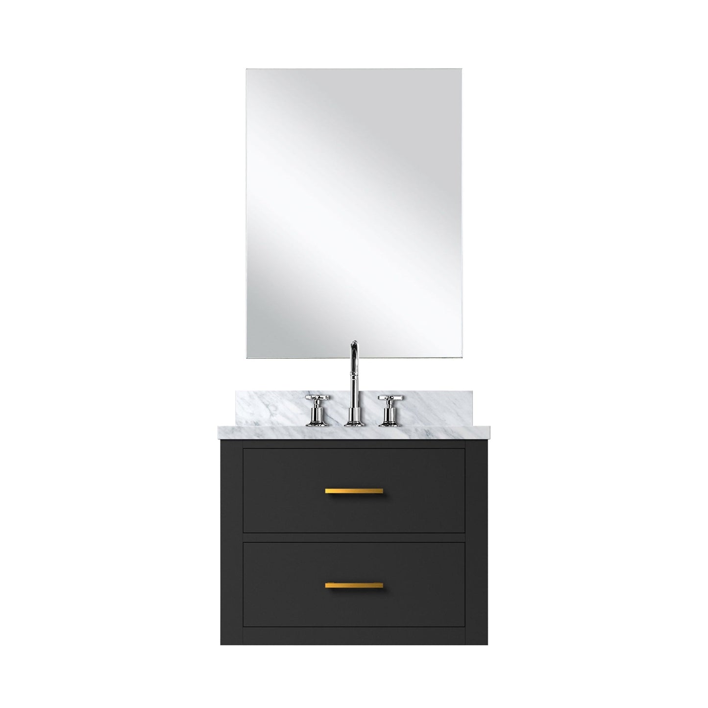 Castor 24 in W x 18 in D Black Single Bath Vanity